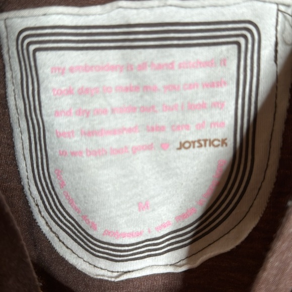 Johnny Was Brown Long Sleeve Tee with Floral Embroidery - Picture 3 of 11